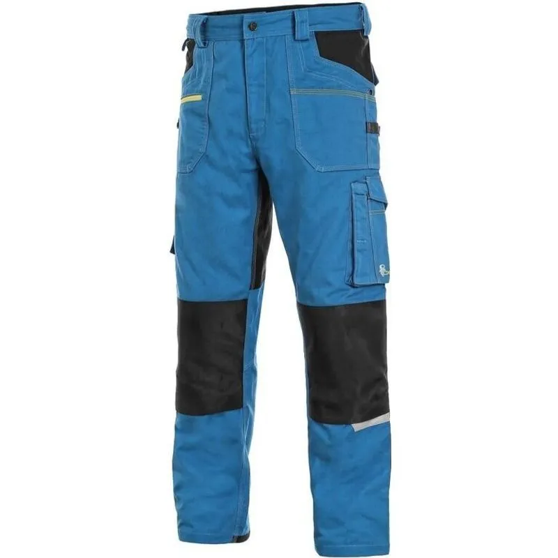 CANIS Radne pantalone do struka Stretch/ svetloplava/crna