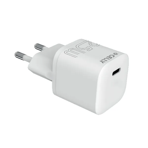 CELLY Brzi punjač 25w Type C/ bela