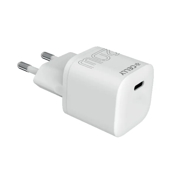 CELLY Kućni punjač od 20W Type C/ bela