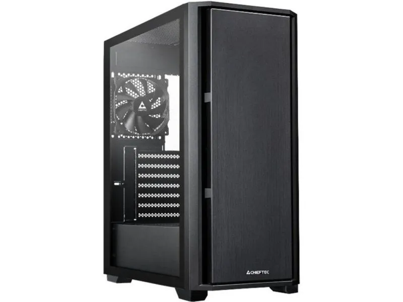 CHIEFTEC Kuciste Pro Midi / Glass/ 1x120mm TG AS-02B-TG-OP