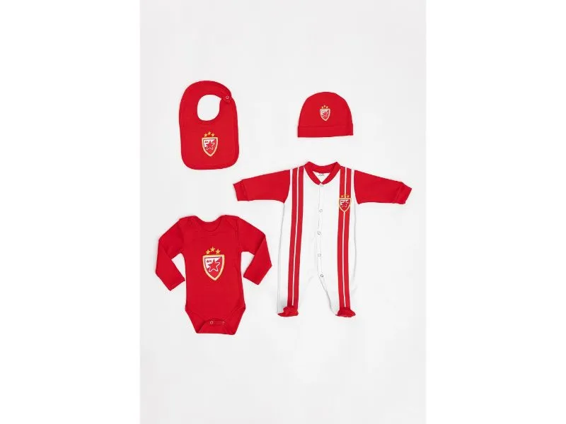 CRVENA ZVEZDA Set za dečake 4/1/ bela-crvena