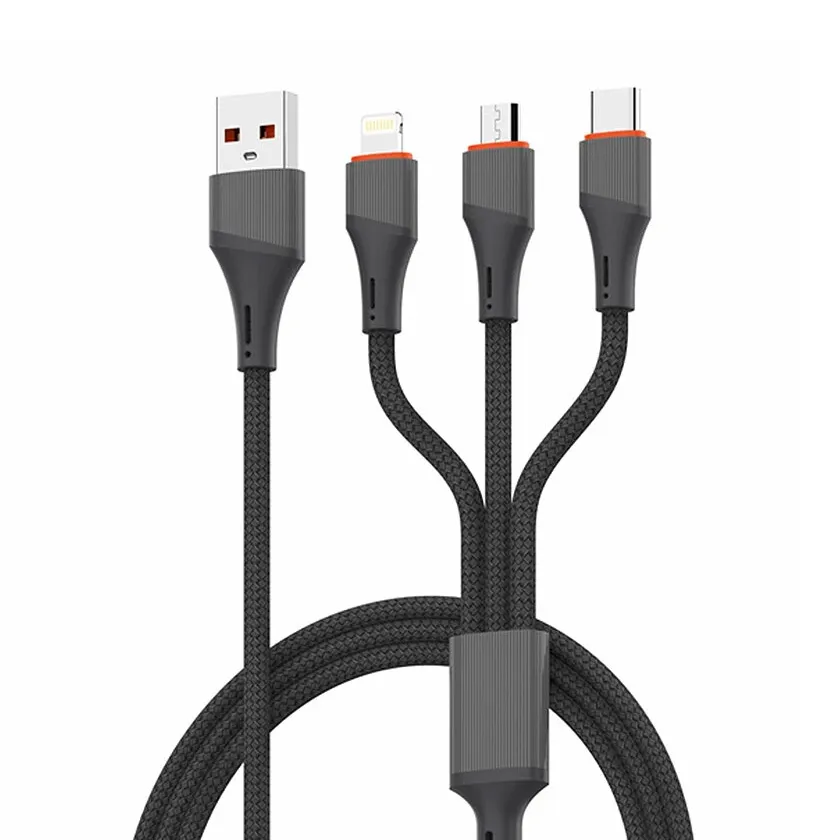 Data kabl LDNIO LC96 u 4.2A 3 u 1 sivi 1.2m