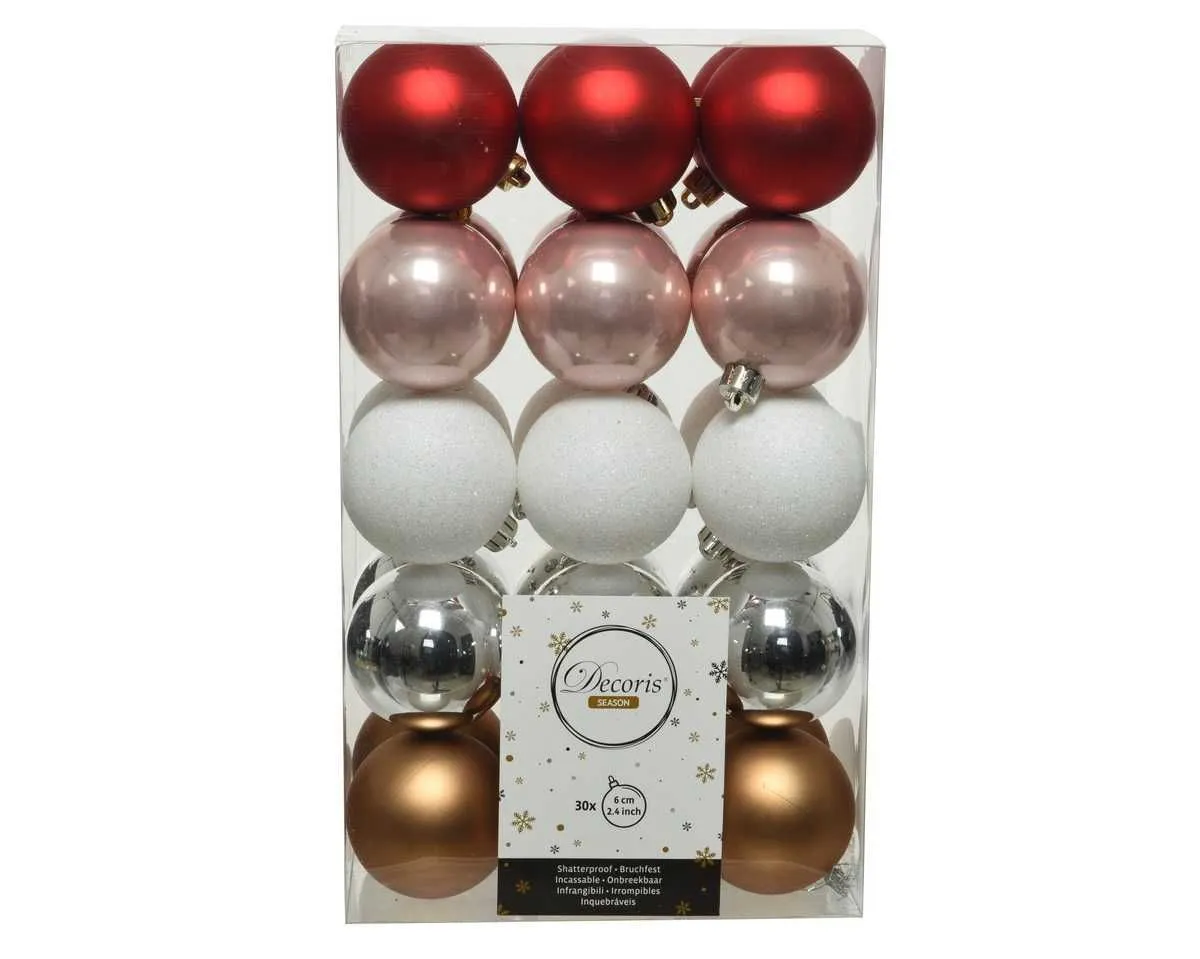 DECORIS Novogodišnje kugle sa X-mas/ set 1/30