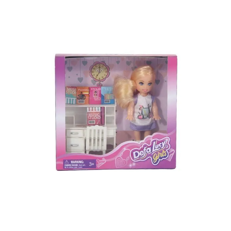 DEFA LUCY Lutka sa radnim stolom 8812