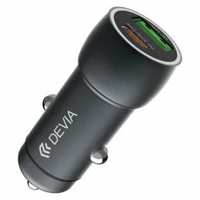 DEVIA Auto punjač Extreme speed series PD30W+QC/ crna