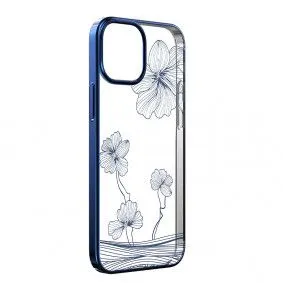 DEVIA Futrola Hard Case Crystal Flora za Iphone 13 pro/ plava