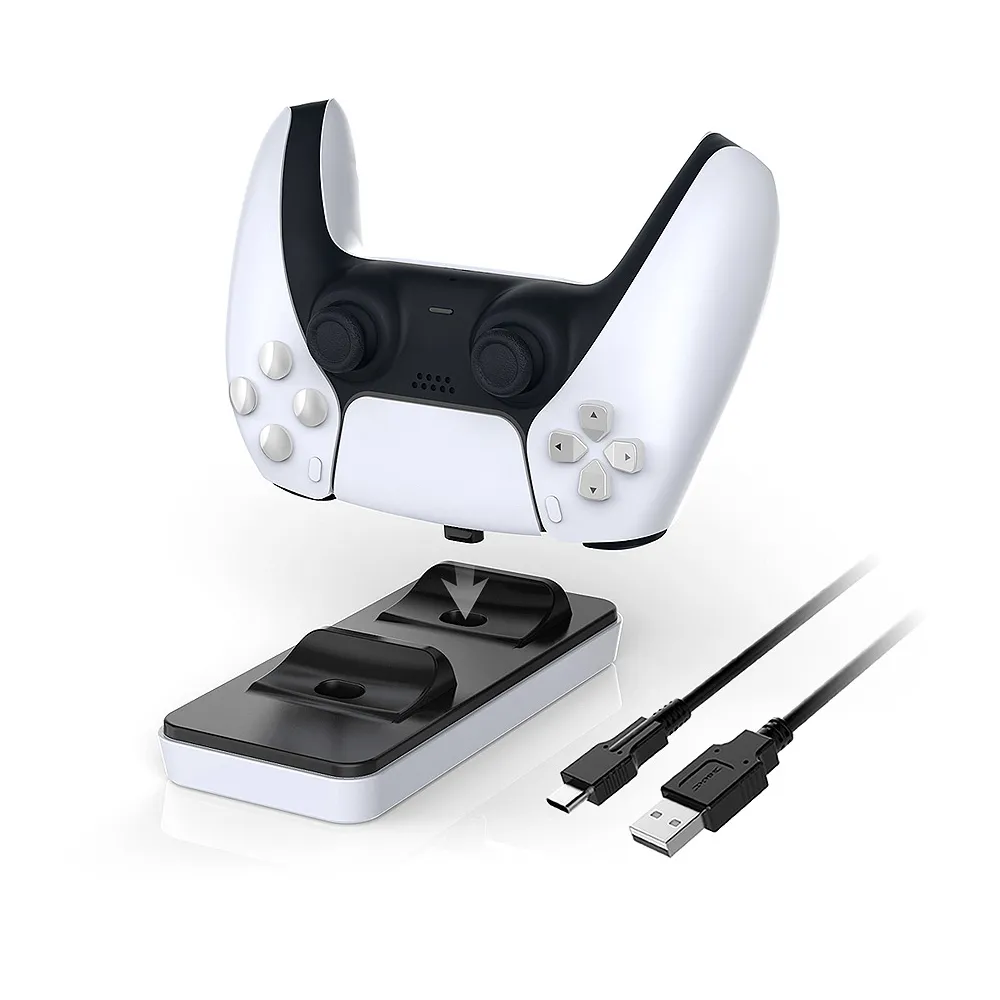 Dobe TP5-0505 stalak-punjač za dva gamepada PS5 bel1