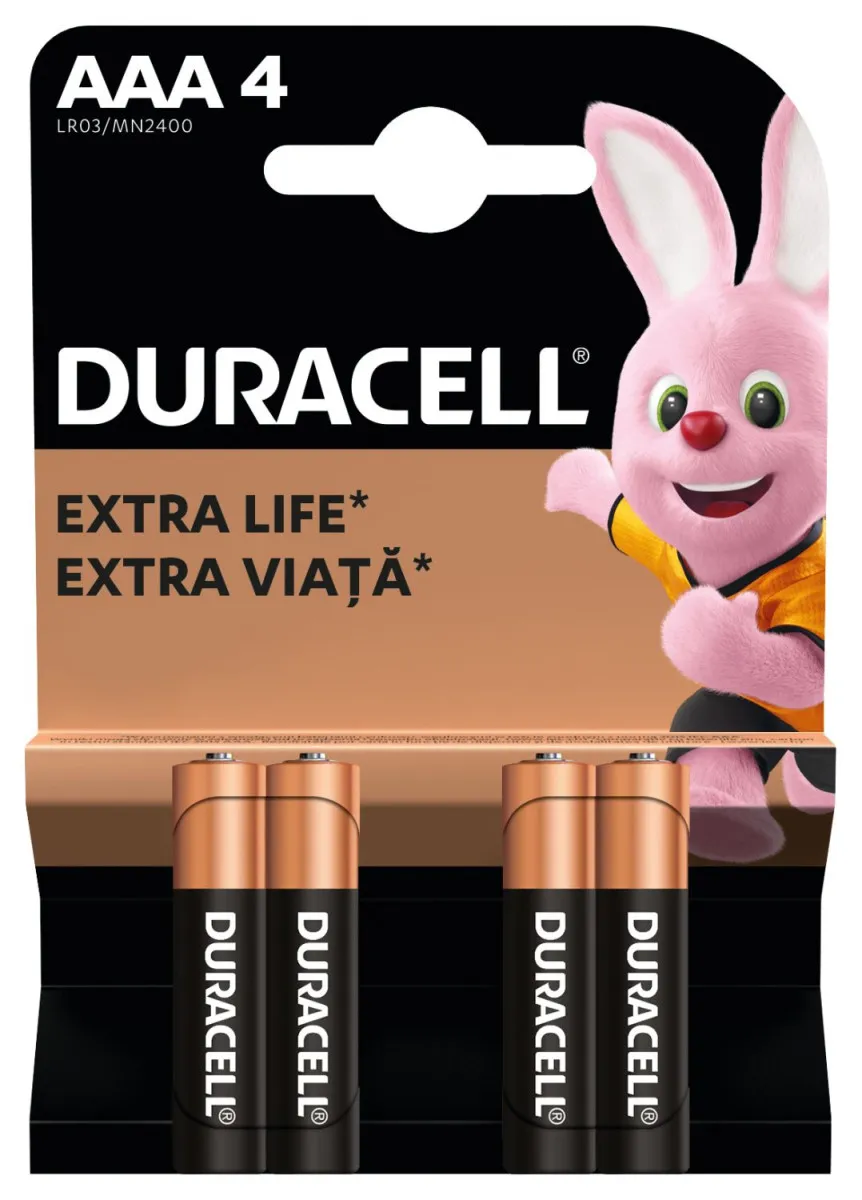 DURACELL Baterija AAA DURALOCK 4K/ 4 kom