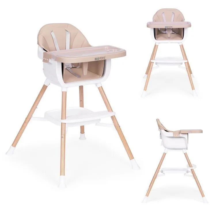 ECO TOYS Hranilica za bebe 2u1/ bež