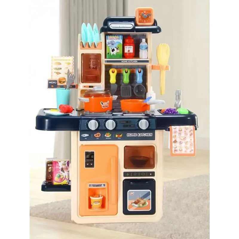 ECO TOYS Kuhinja za decu sa 42 elementa/ plava