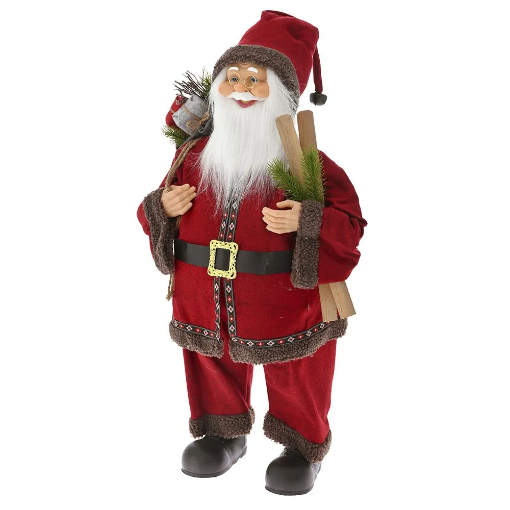 ENA Novogodišnja figura Deda Mraz 80cm/ crvena