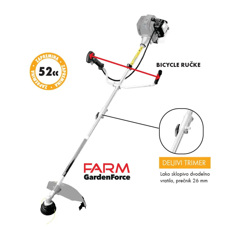 FARM Motorni trimer za travu FT52DK