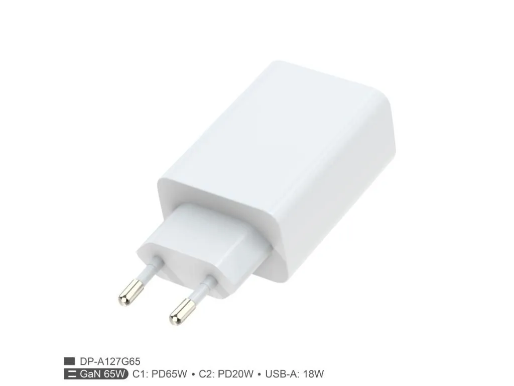 FULMOVA Zidni punjac GAN PD/65W/bela sa USB-C kablom