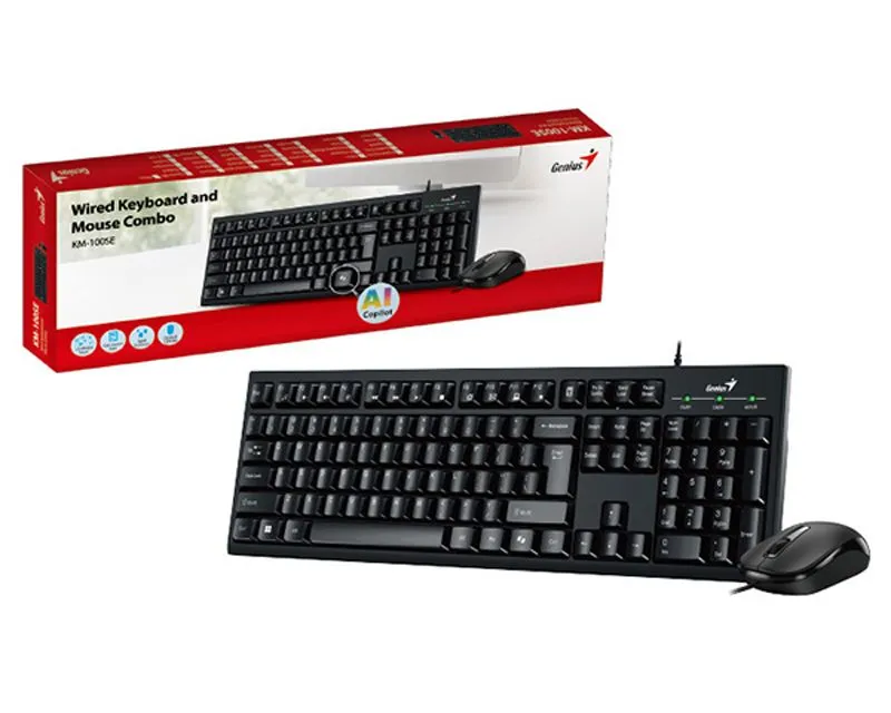 GENIUS Set žična tastatura i miš KM-100SE YU