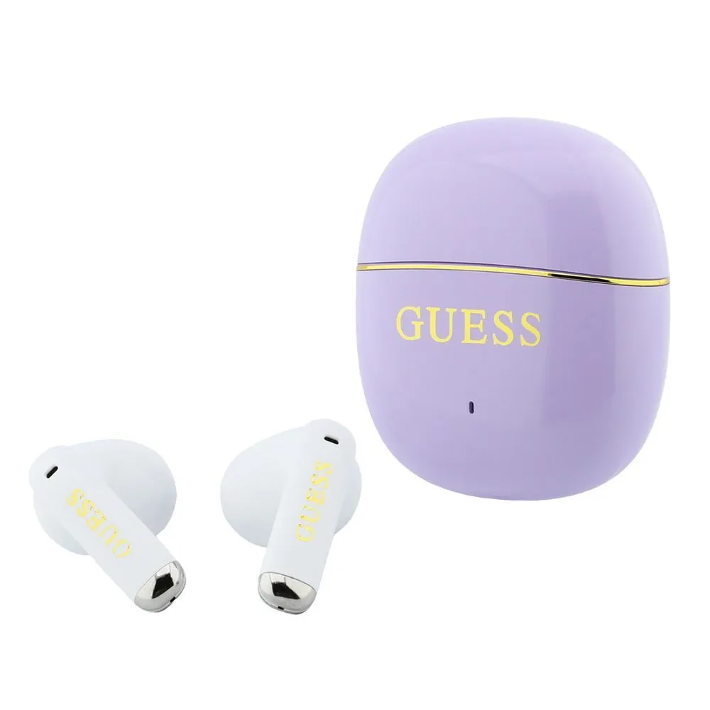 GUESS Bluetooth slusalice TWS Glossy Gold Line Classic ljubiste (GUTWSG3HGECU)