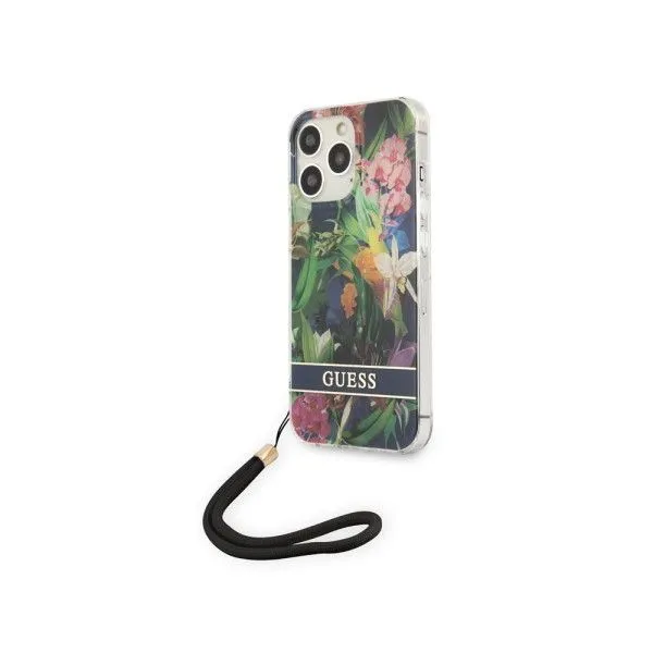 GUESS Futrola za iPhone 13 Pro/ plava Flower Strap