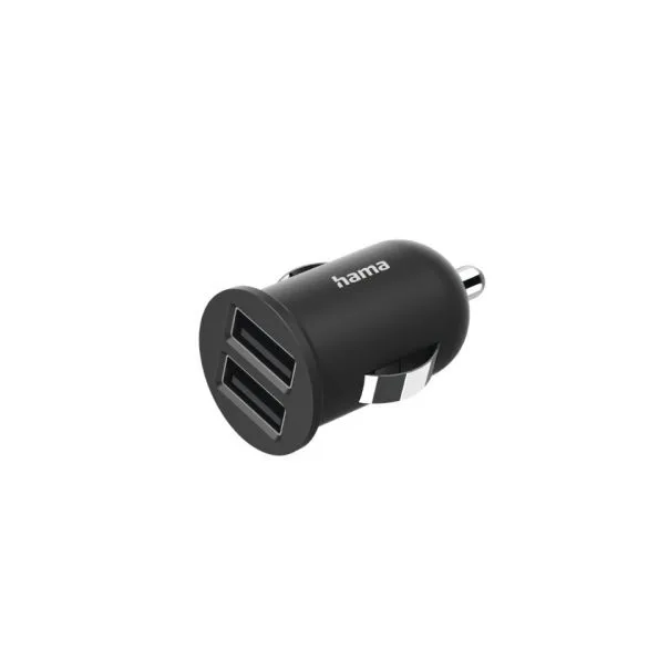 HAMA Auto punjač sa dva USB porta/ 2.4A/ crna