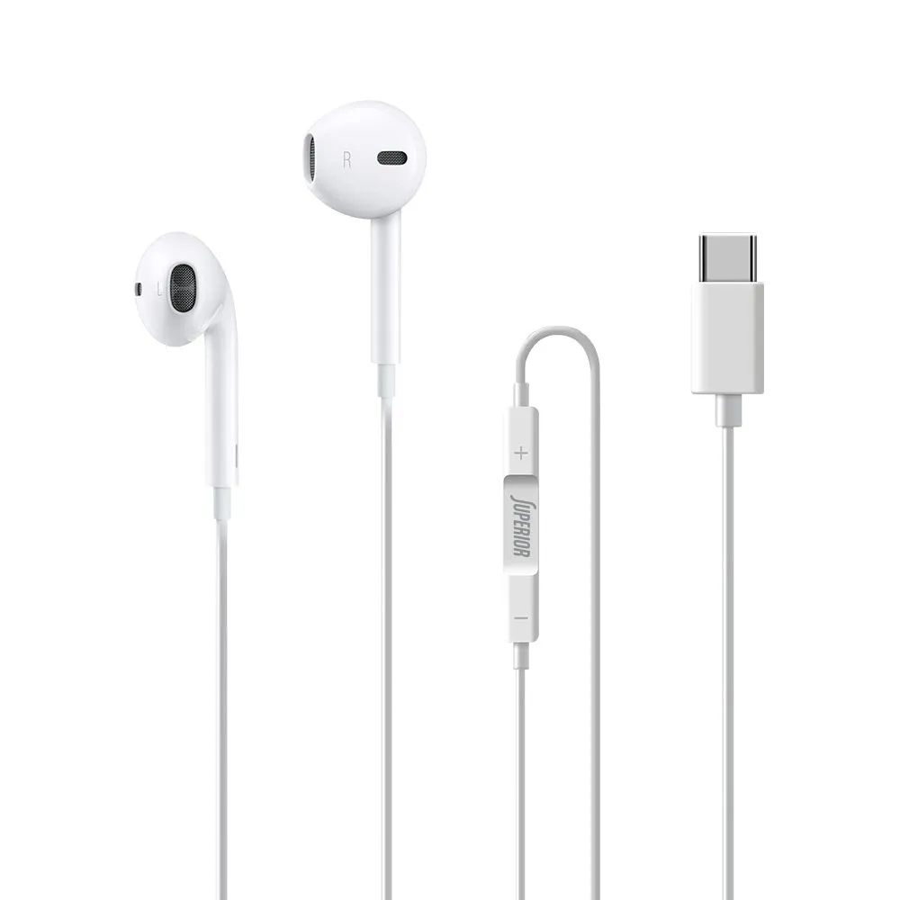 SUPERIOR handsfree slušalice Classic CO-i12 Type-C/ bele