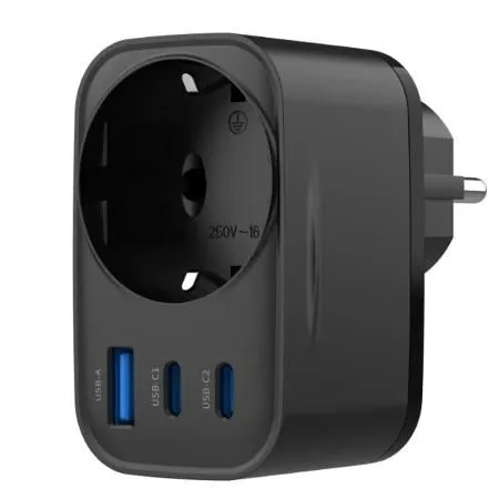 HAVIT Punjač brzi 1xUSB-A+2xUSB-C+šuko utič.