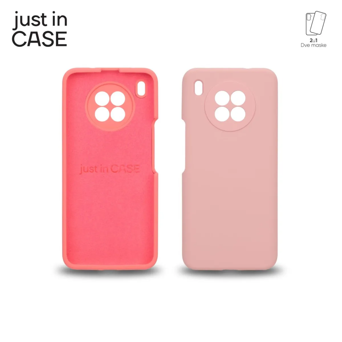 JUST IN CASE Maska 2u1 Extra case MIX PLUS za Honor 50 Lite/ roze