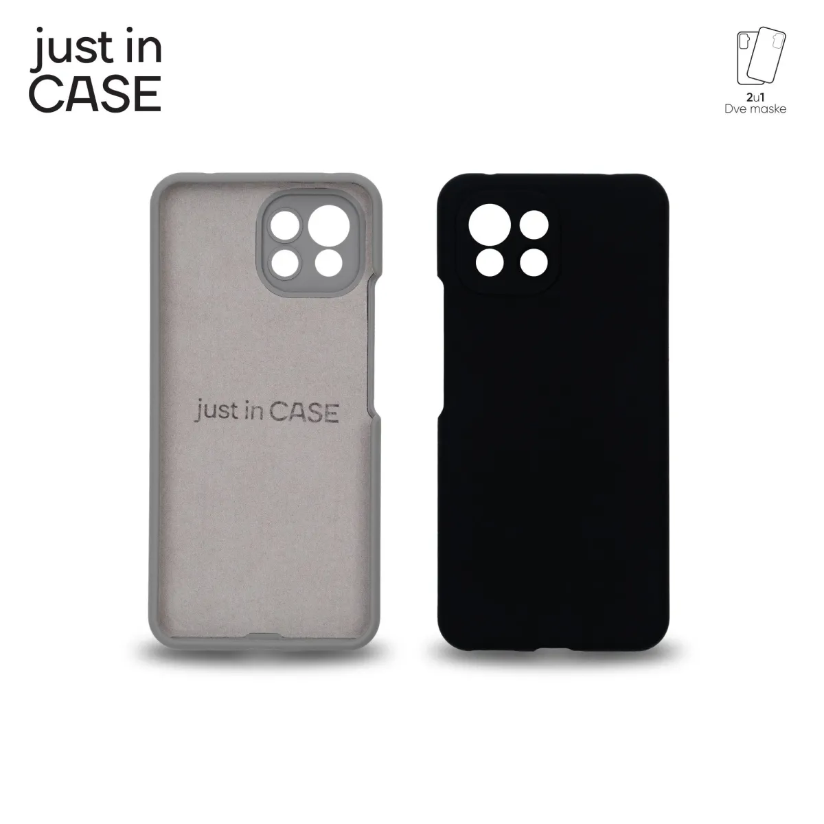 JUST IN CASE Maska 2u1 Extra case MIX PLUS za Mi11 Lite 5G/ crna
