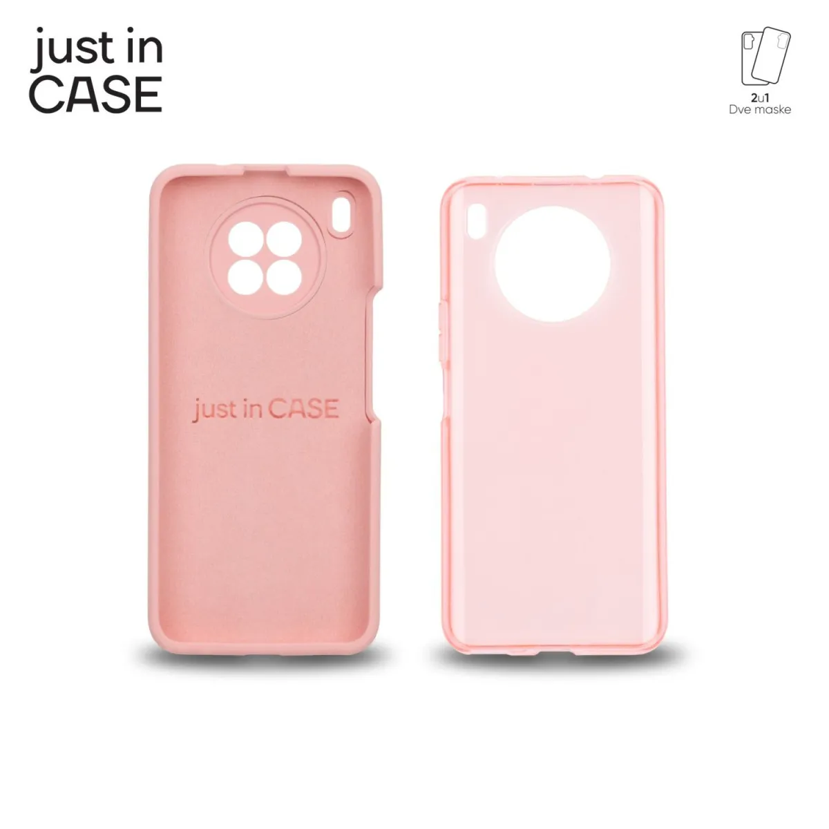 JUST IN CASE Maska 2u1 Extra case MIX za Honor 50 Lite/ roze