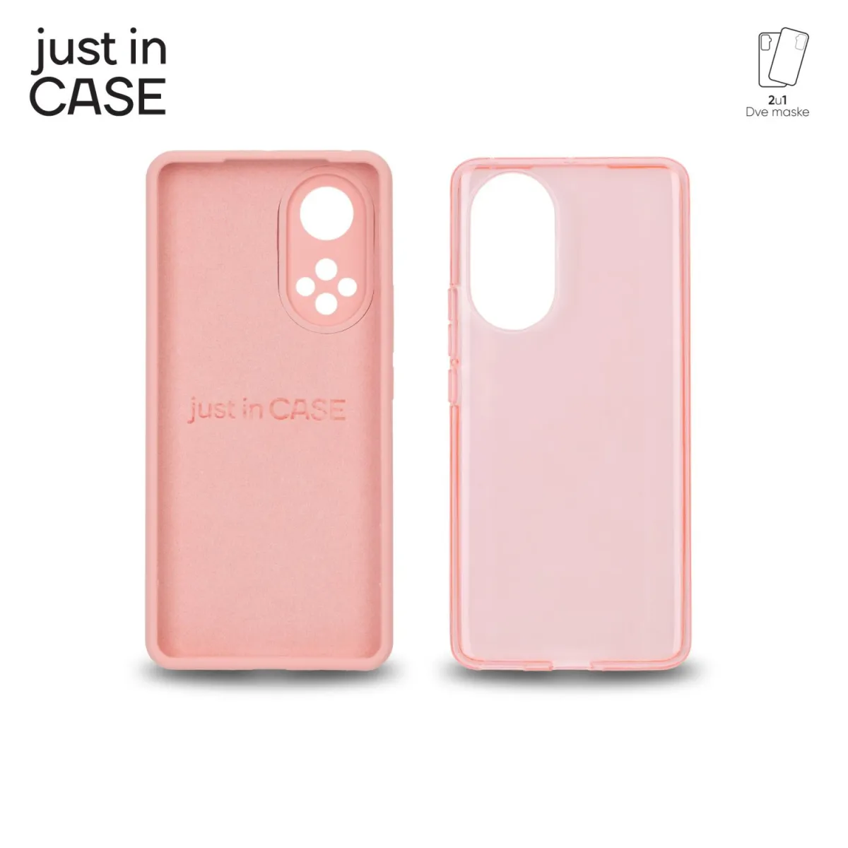 JUST IN CASE Maska 2u1 Extra case MIX za Honor 50/ roze