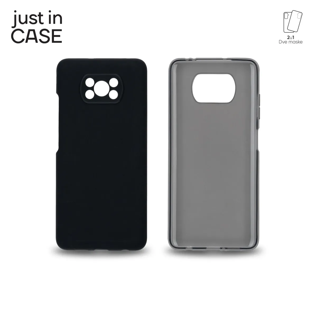 JUST IN CASE Maska 2u1 Extra case MIX za Poco X3 Pro/ crna