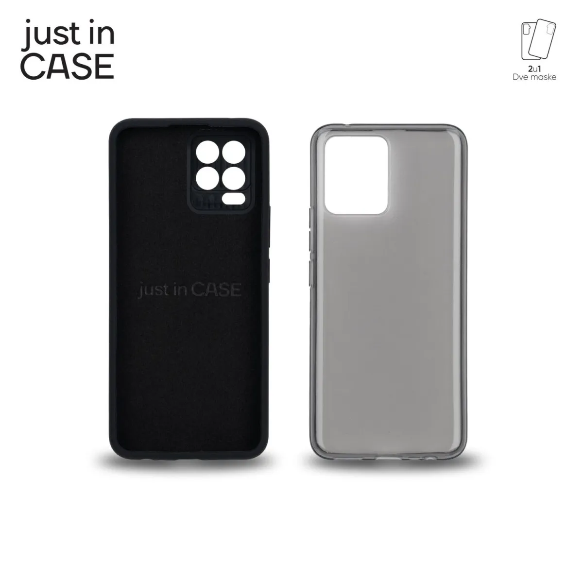 JUST IN CASE Maska 2u1 Extra case MIX za Realme 8/ crna