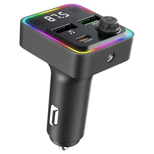 KETTZ FM Transmiter i Punjač Floyd – 2×USB QC3.0 + Type-C PD30W/ LED