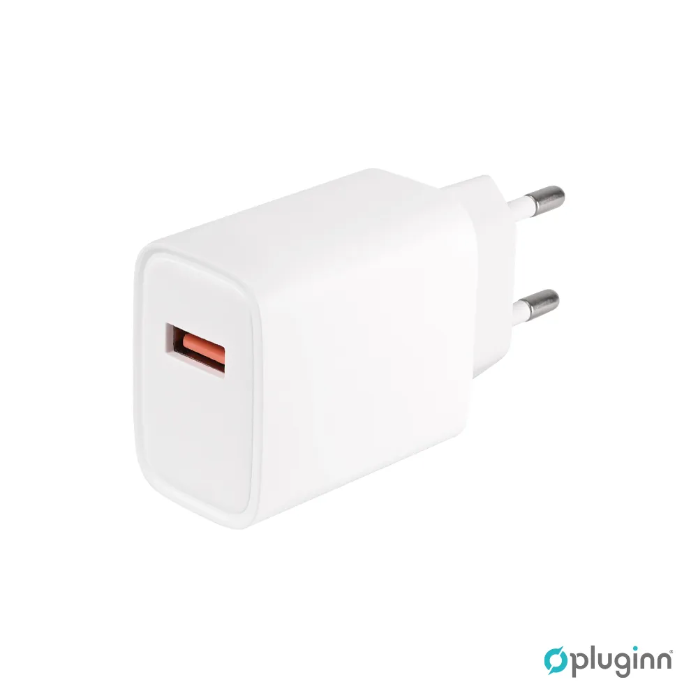 Kućni Punjač Pluginn AJ-18 QC3.0 18W sa Type C kablom beli CE