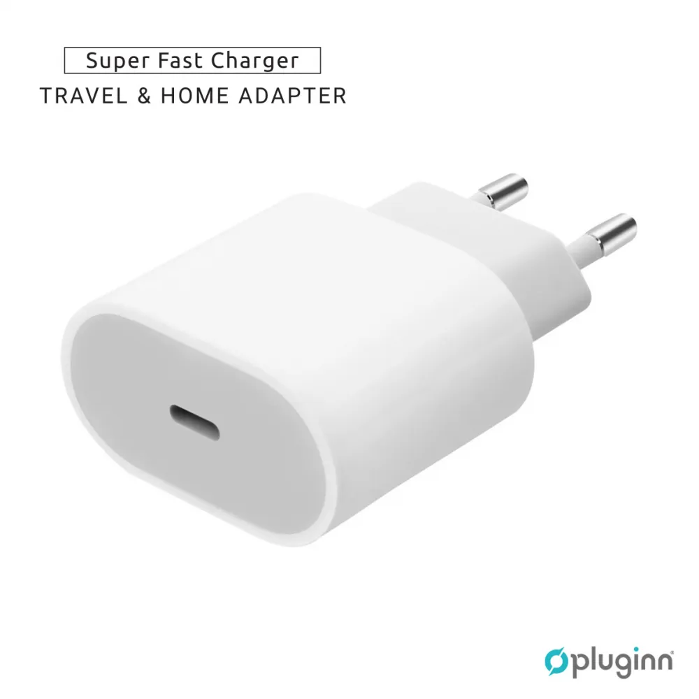 Kućni Punjač Pluginn AJ-20 A2347 EMC3621 PD Fast 20W za iPhone 11-14 beli CE