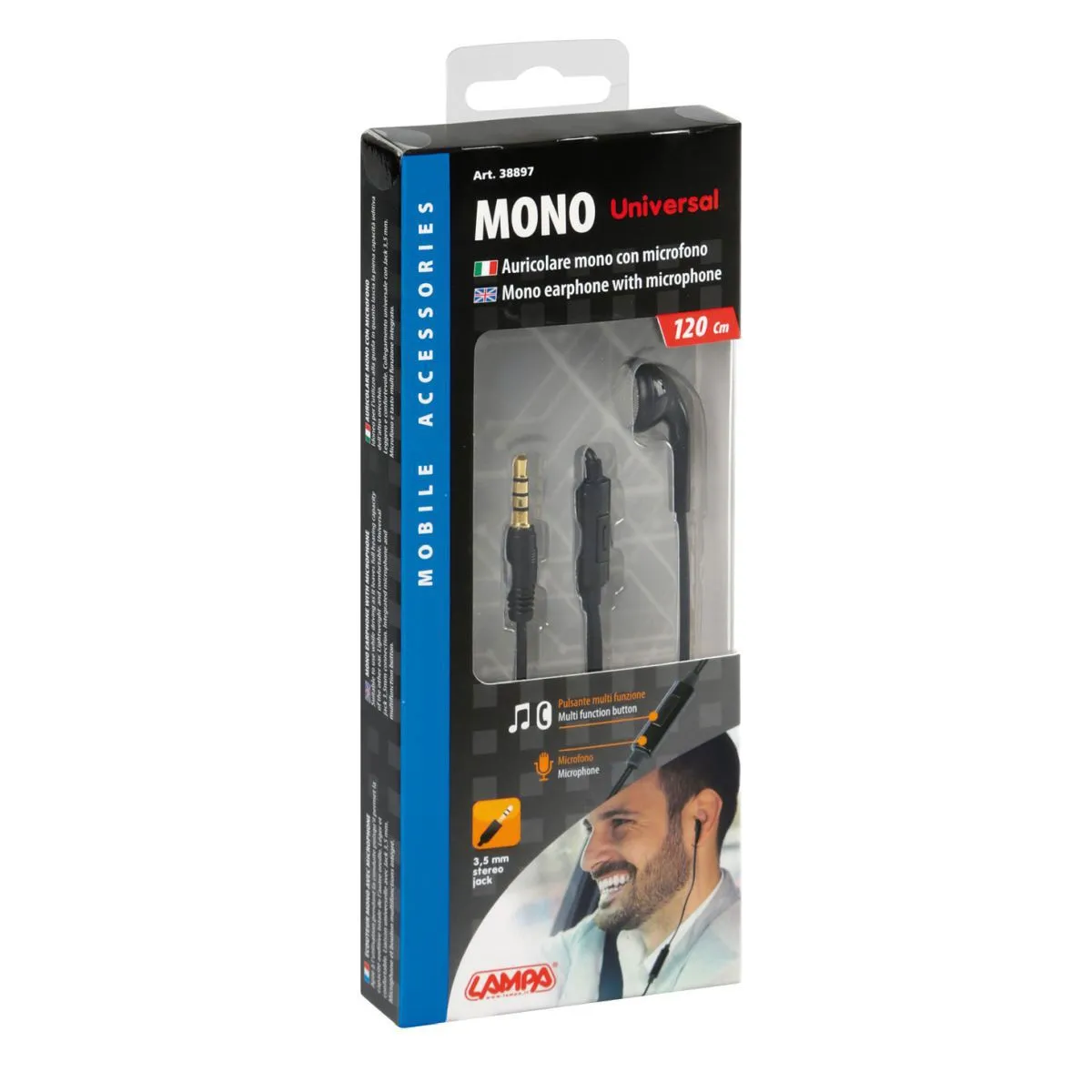 LAMPA ACCESSORIES Mono slušalice sa mikrfofonom