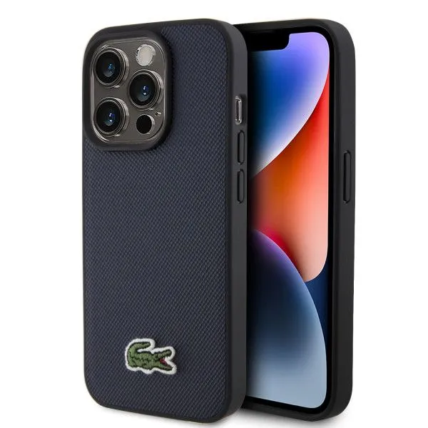 LICENSED LACOSTE LACOSTE MAGSAFE maska za iPhone 15 Pro WOVEN/ teget