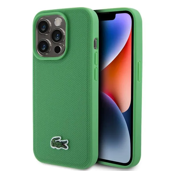LICENSED LACOSTE LACOSTE MAGSAFE maska za iPhone 15 Pro WOVEN/ zelena