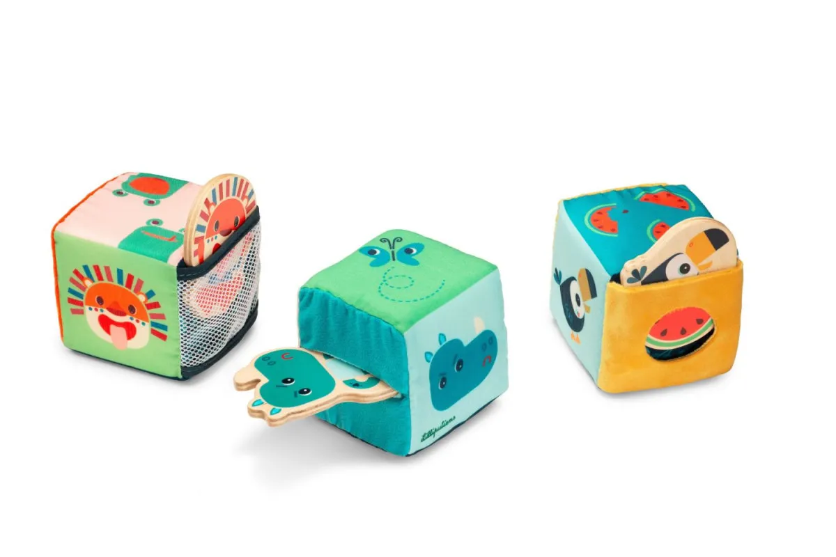 LILLIPUTIENS Edukativni set kocki skrivalica Džungla