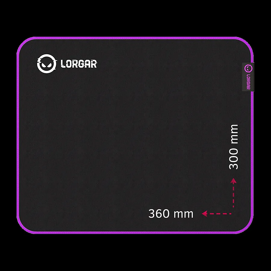 LORGAR Main 313/ Gaming mouse pad/ High-speed surface/ Purple anti-slip rubber base