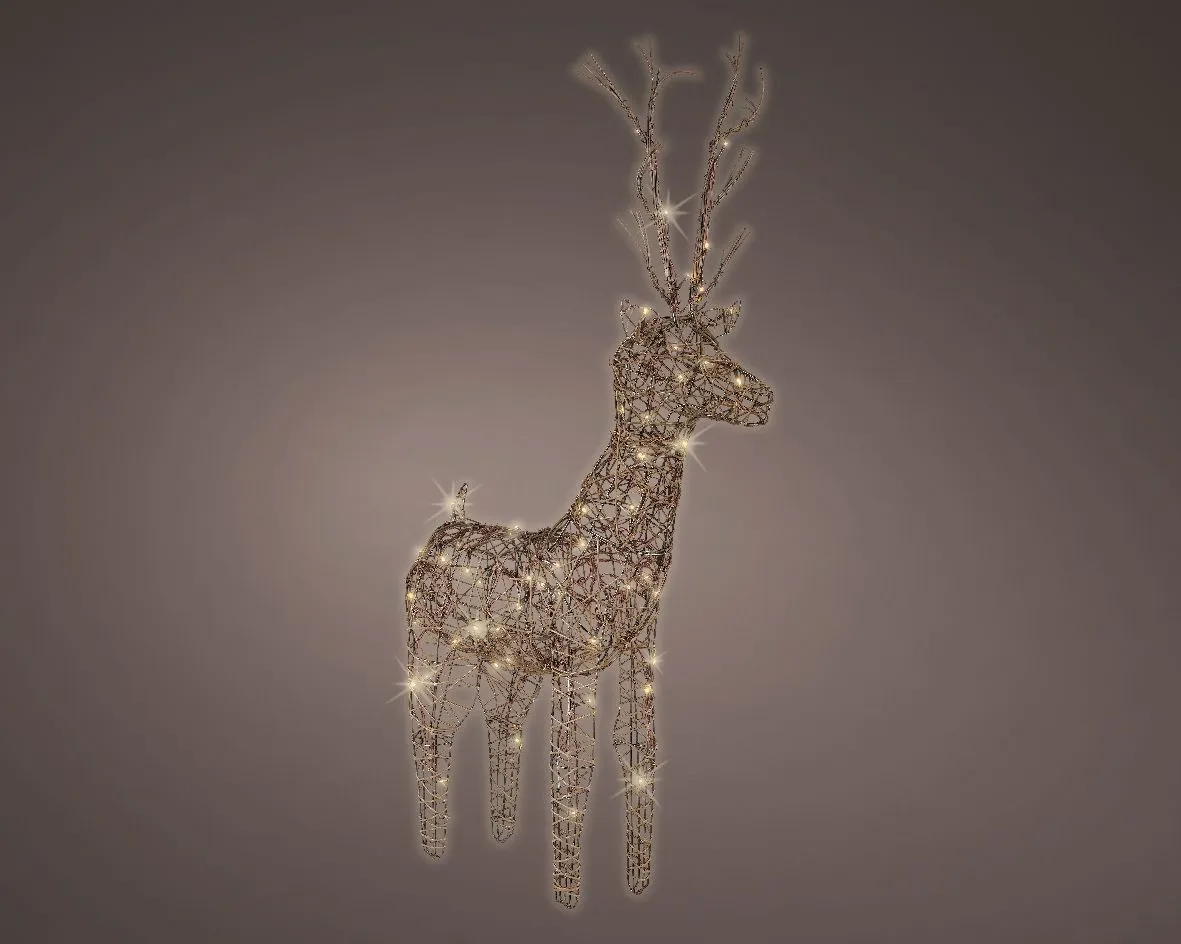 LUMINEO Dekorativna figura jelen 69 cm 48 LED