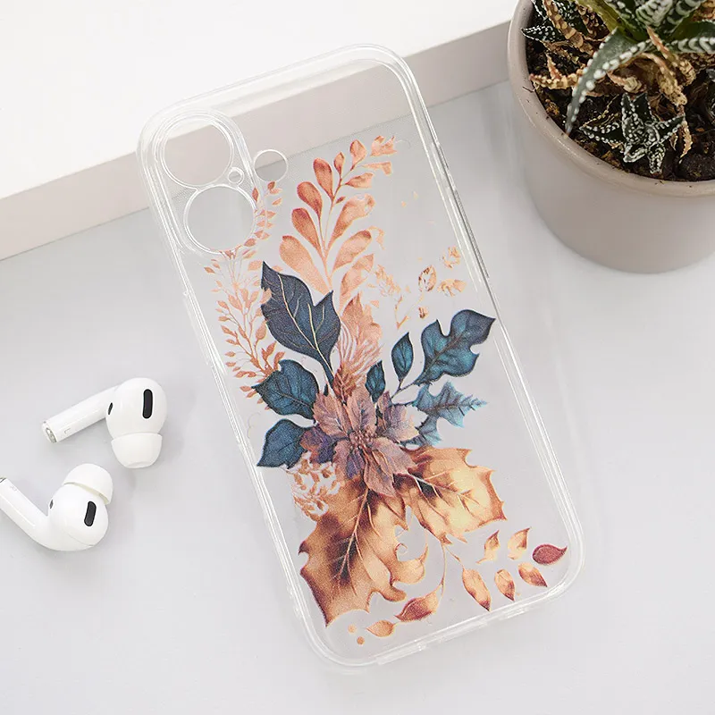 Maska za iPhone 16 Golden Flower Nanobit Print
