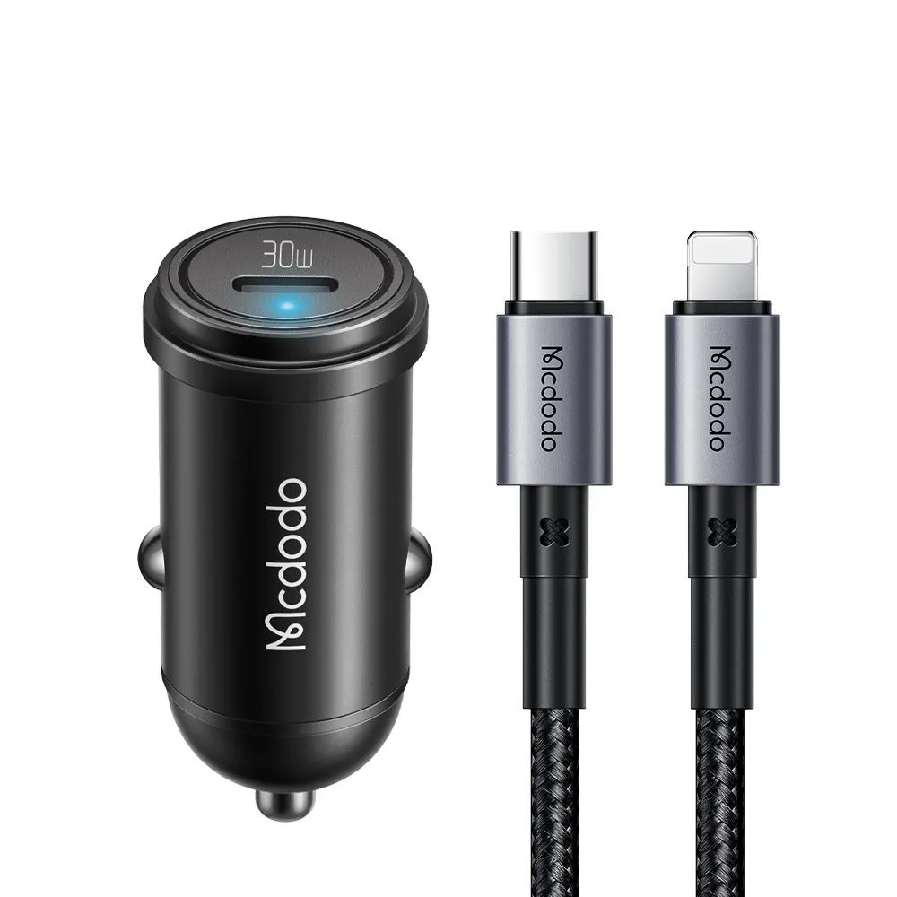 MCDODO Auto Punjač CC-7492/ 30W USB-C + Kabl 36W TIP-C NA LIGHTNING/ 1/2m
