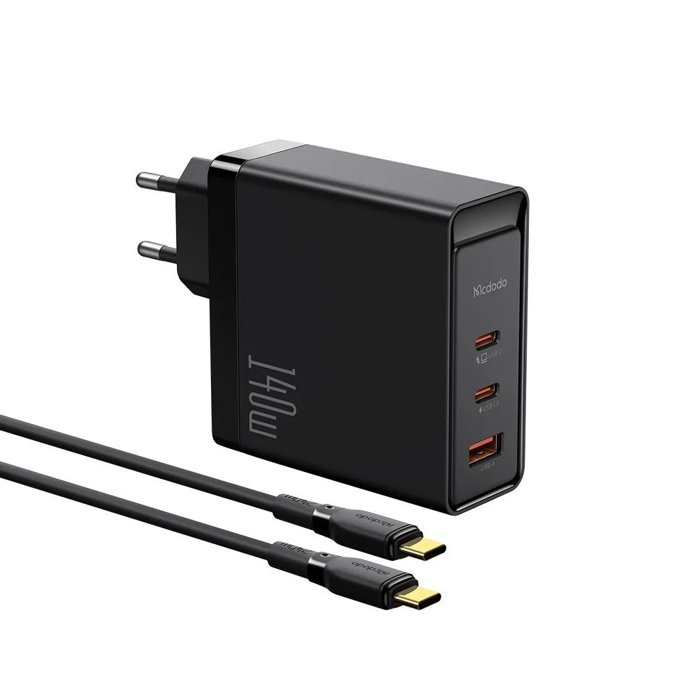MCDODO Kućni Punjač CH-2913 SET 140W PRO/ DUAL TIP-C+USB-A + Kabal 240W TIP-C na C/ 2m