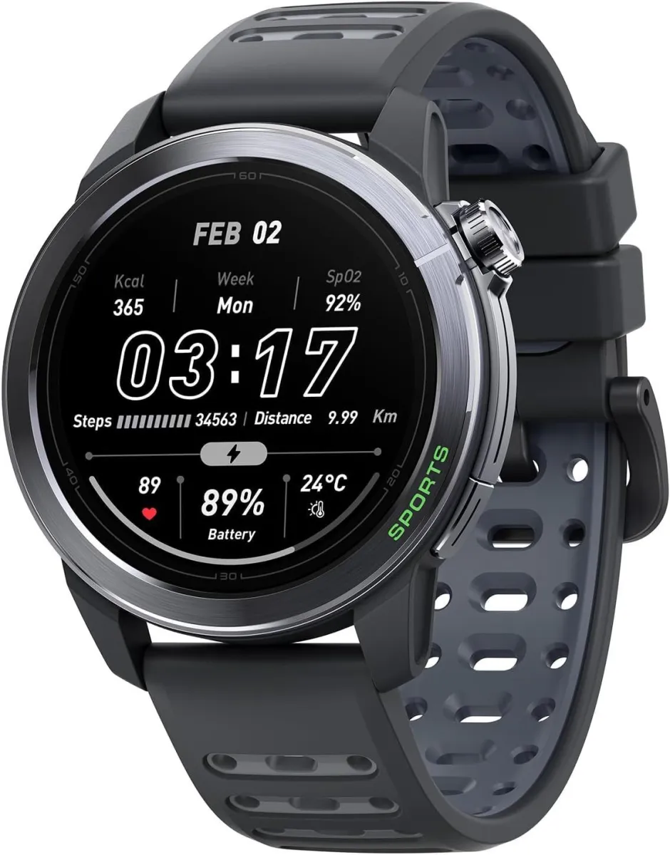MIBRO Pametni sat GS ACTIVE2/ GPS/ 2 narukvice/ siva