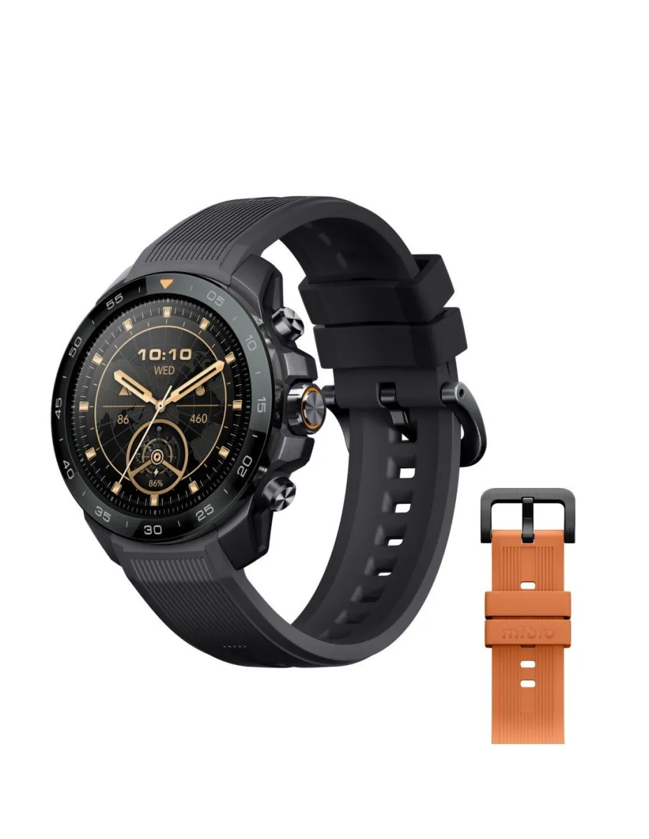 MIBRO Pametni sat GS EXPLORER S/ GPS/ 2 narukvice/ crna/narandžasta