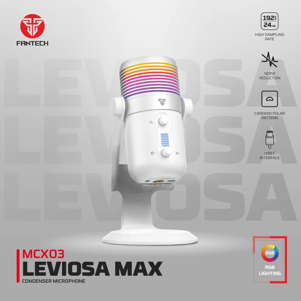 FANTECH Mikrofon MCX03 Leviosa Max Space edition/ bela