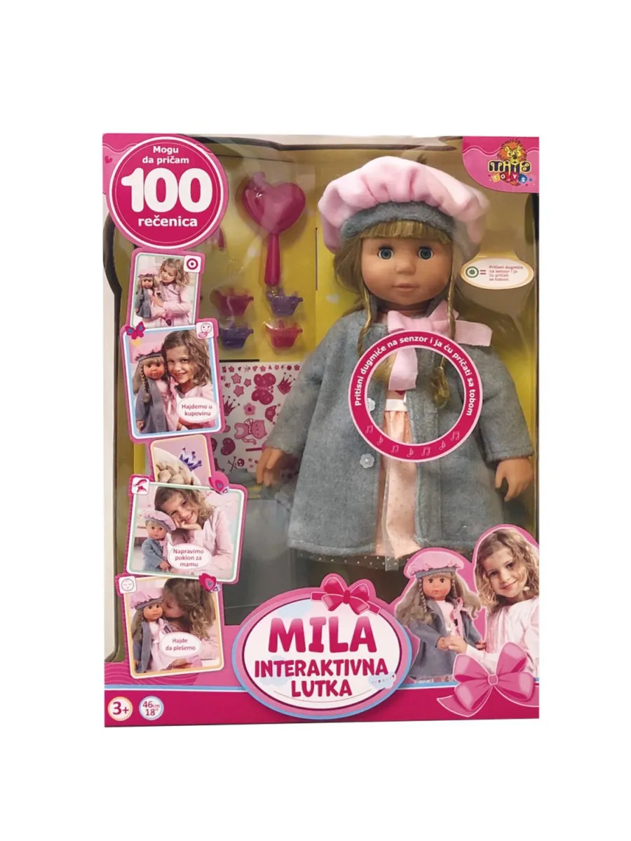 MILLA Interaktivna lutka Mila 100 rečenica