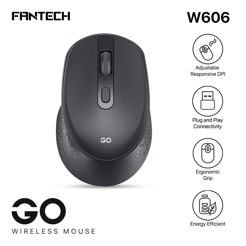 FANTECH Bežični miš W606 GO/ crna