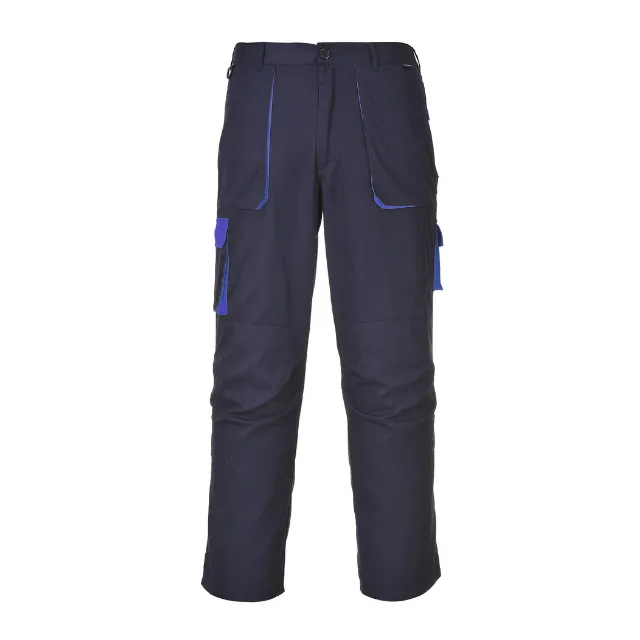MONSUN Radne pantalone Contrast/ teget/plava
