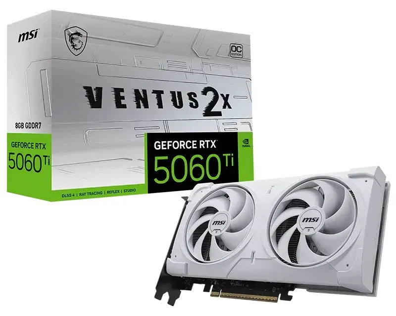 MSI GeForce RTX 5060 Ti 8G VENTUS 2X OC WHITE PLUS GDDR7 128 bit grafička karta