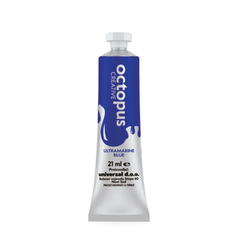 OCTOPUS Tempera komadno plava 21ml.  unl-0583