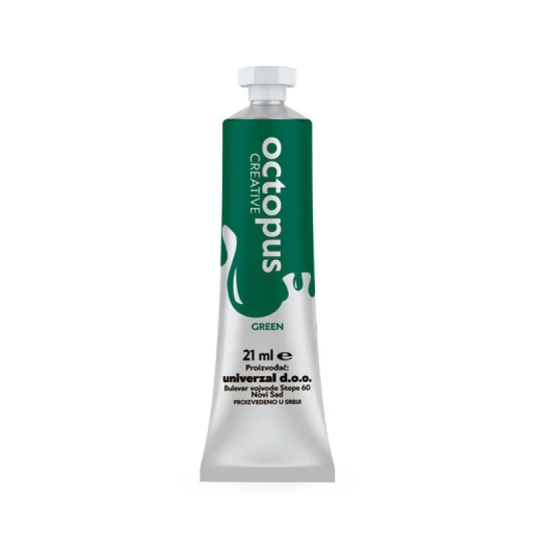 OCTOPUS Tempera komadno zelena 21ml unl-0584